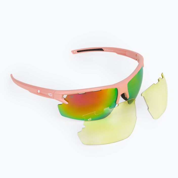 Γυαλιά ποδηλασίας GOG Ether ματ σκονισμένο ροζ/μαύρο/πολυχρωματικό ροζ E589-3 7