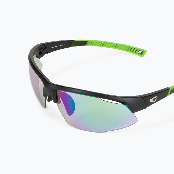 Γυαλιά ποδηλασίας GOG Falcon C ματ μαύρο/πράσινο/πολυχρωματικό πράσινο E668-3 5