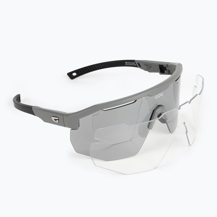 Γυαλιά ποδηλασίας GOG Argo ματ γκρι / μαύρο / ασημί καθρέφτη E506-1