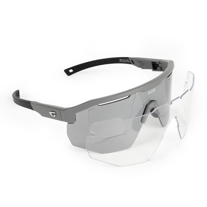 Γυαλιά ποδηλασίας GOG Argo ματ γκρι / μαύρο / ασημί καθρέφτη E506-1 11