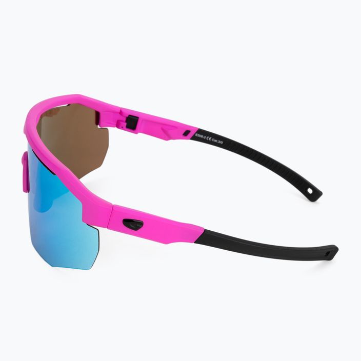 Γυαλιά ποδηλασίας GOG Argo ματ νέον ροζ/μαύρο/λευκό-μπλε E506-2 5