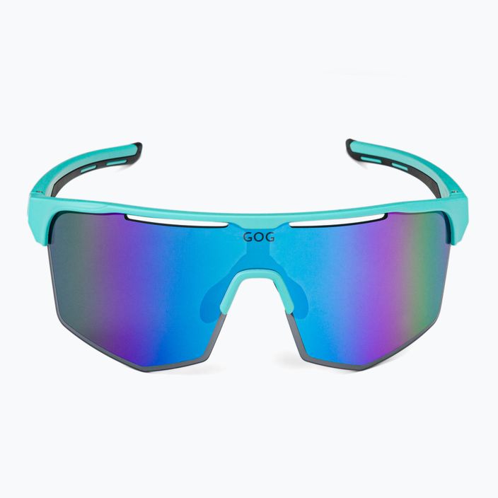 GOG Athena ματ τυρκουάζ / μαύρο / πολυχρωματικό λευκό-μπλε ποδηλατικά γυαλιά E508-2 3