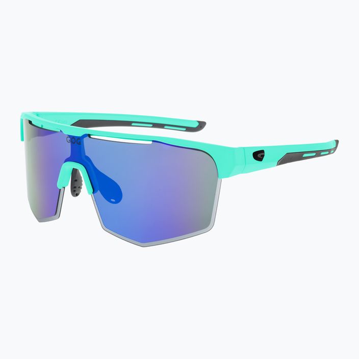 GOG Athena ματ τυρκουάζ / μαύρο / πολυχρωματικό λευκό-μπλε ποδηλατικά γυαλιά E508-2 5