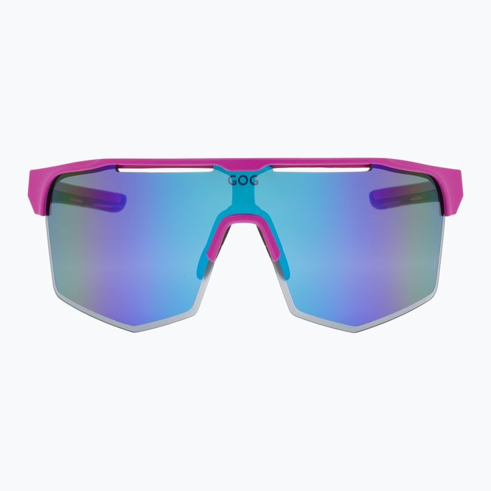 GOG Athena ματ νέον ροζ / μαύρο / πολυχρωματικό λευκό-μπλε ποδηλατικά γυαλιά E508-3 6