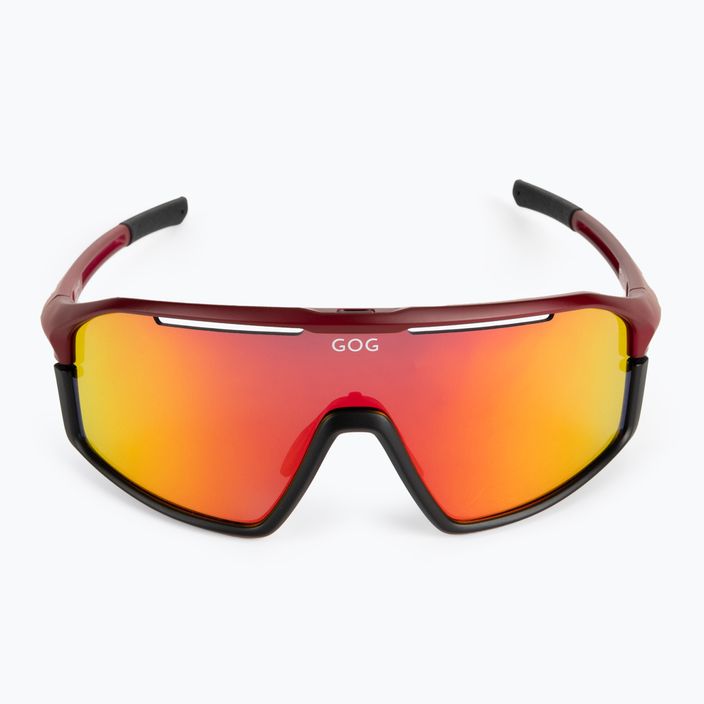 GOG ποδηλατικά γυαλιά Odyss ματ μπορντό / μαύρο / πολυχρωματικό κόκκινο E605-4 4