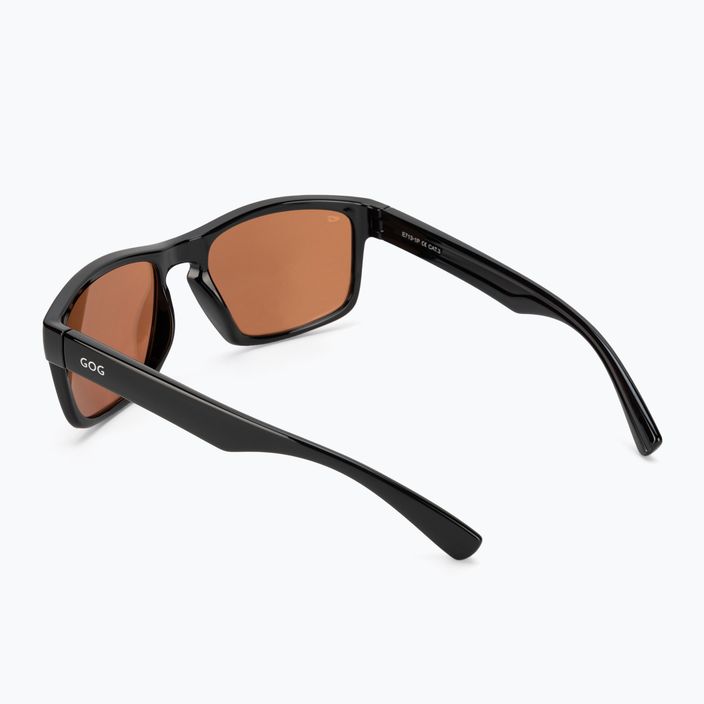 Γυαλιά ηλίου GOG Logan μόδας μαύρο / ασημί καθρέφτη E713-1P 2