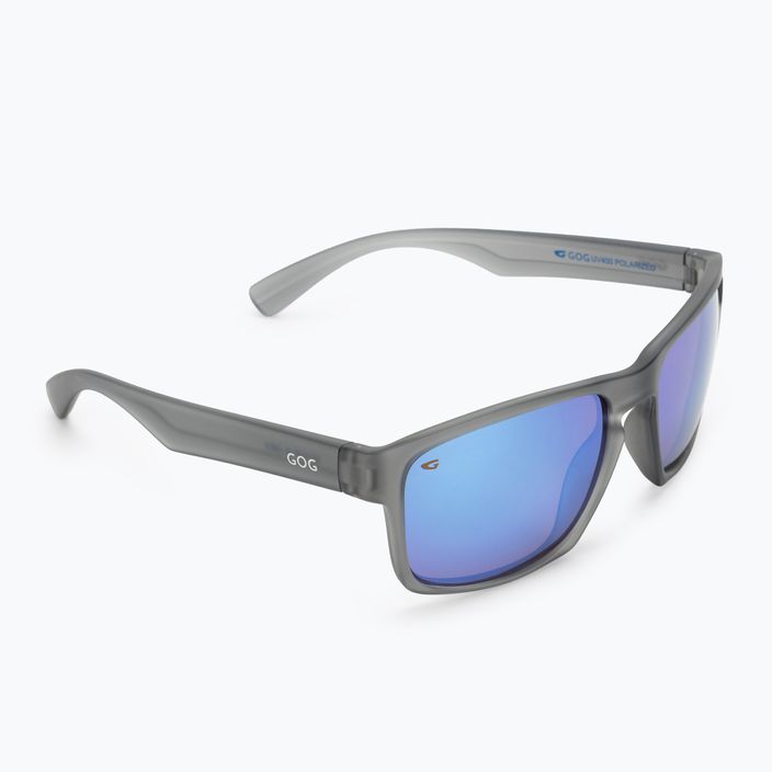 Γυαλιά ηλίου GOG Logan μόδας ματ κρυστάλλινα γκρι / πολυχρωματικά λευκά-μπλε E713-2P