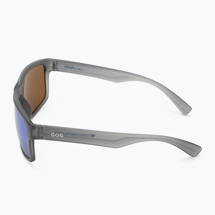 Γυαλιά ηλίου GOG Logan μόδας ματ κρυστάλλινα γκρι / πολυχρωματικά λευκά-μπλε E713-2P 4