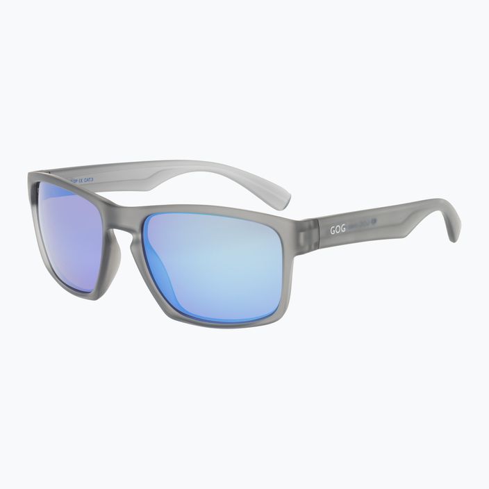 Γυαλιά ηλίου GOG Logan μόδας ματ κρυστάλλινα γκρι / πολυχρωματικά λευκά-μπλε E713-2P 5
