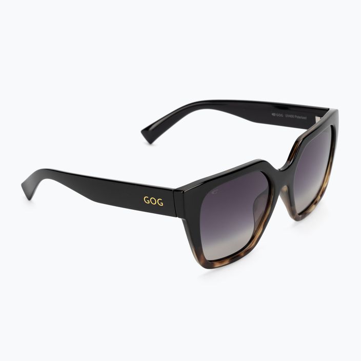 Γυναικεία γυαλιά ηλίου GOG Hazel μόδας μαύρο / καφέ demi / βαθμιδωτό καπνό E808-1P