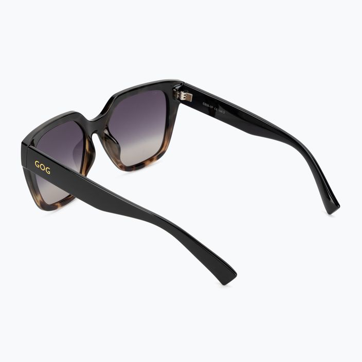 Γυναικεία γυαλιά ηλίου GOG Hazel μόδας μαύρο / καφέ demi / βαθμιδωτό καπνό E808-1P 2