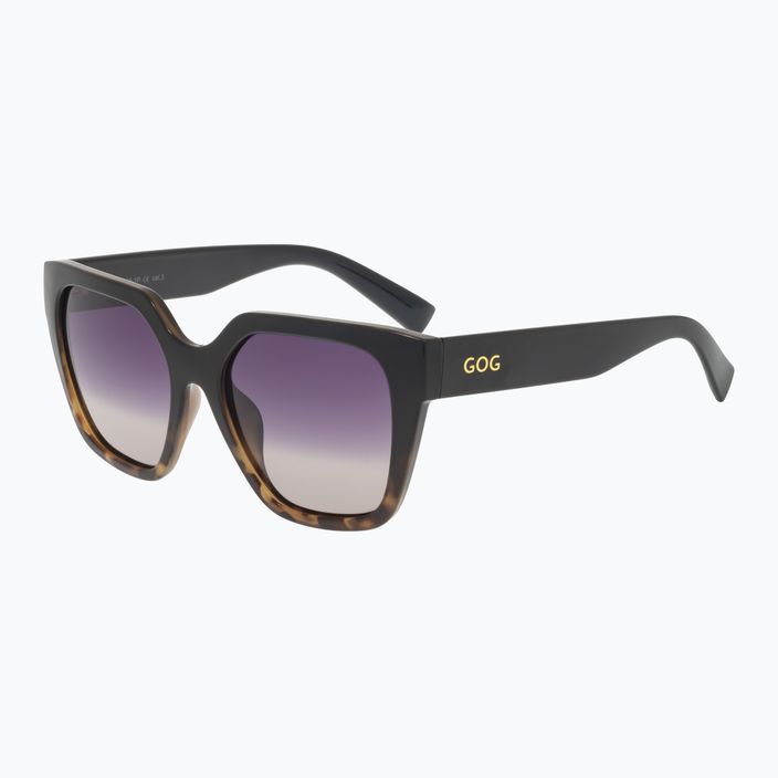 Γυναικεία γυαλιά ηλίου GOG Hazel μόδας μαύρο / καφέ demi / βαθμιδωτό καπνό E808-1P 6
