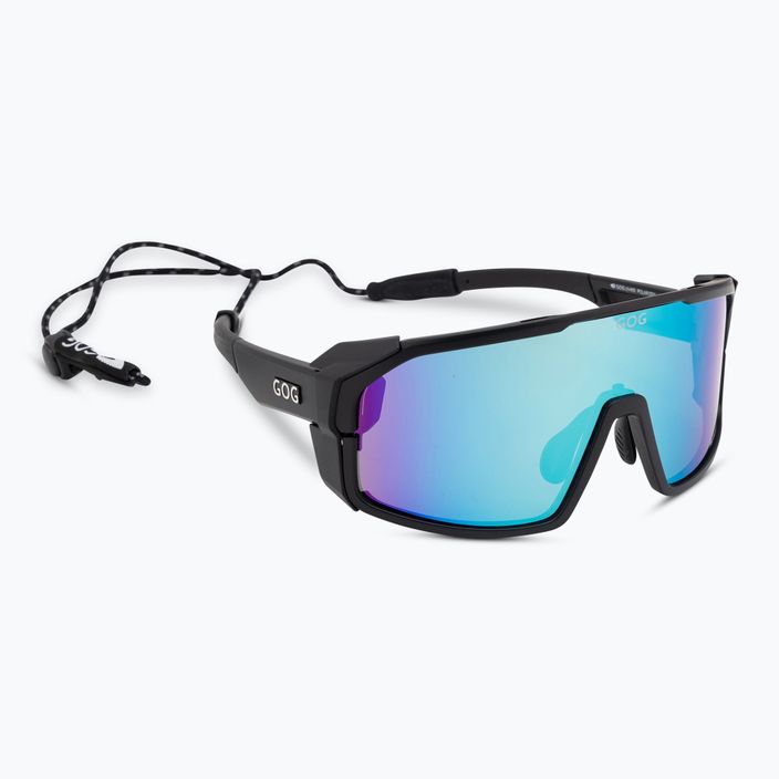 Γυαλιά ηλίου GOG Annapurna μαύρο ματ/πολυχρωματικό λευκό-μπλε