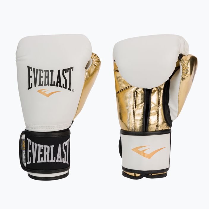 Everlast Powerlock Pu ανδρικά γάντια πυγμαχίας λευκό 2200 3