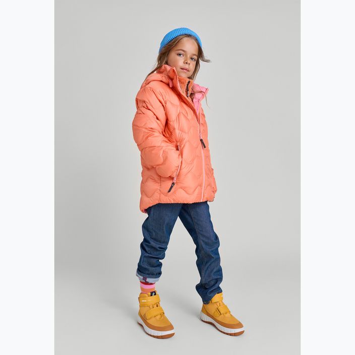 Reima Fossila παιδικό πουπουλένιο μπουφάν πεπόνι πορτοκαλί 7
