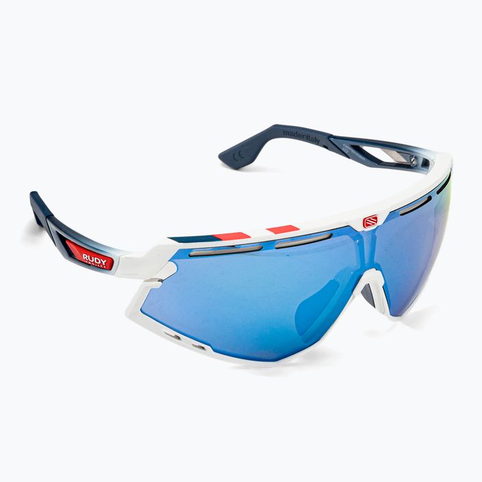 Rudy Project Defender λευκό γυαλιστερό / ξεθωριασμένο μπλε / γυαλιά ποδηλασίας πάγου με πολλαπλά λέιζερ SP5268690020