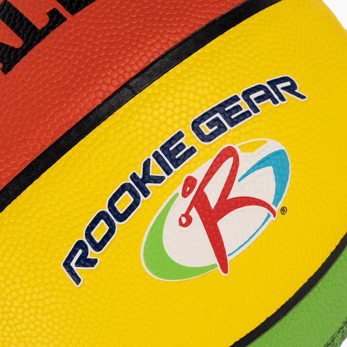 Spalding Rookie Gear Leather πολύχρωμο μπάσκετ μέγεθος 5 3