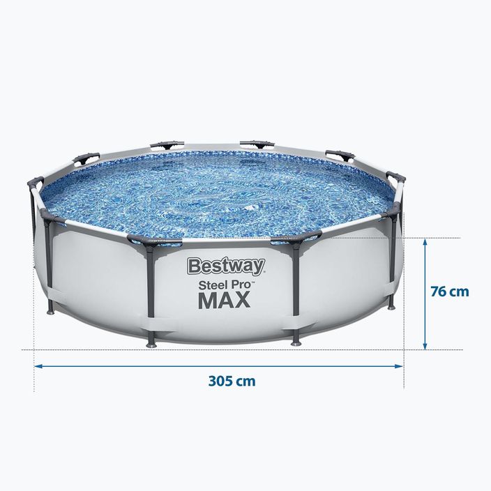 Πισίνα Bestway Steel Pro Max 305 x 76 cm γκρι 4