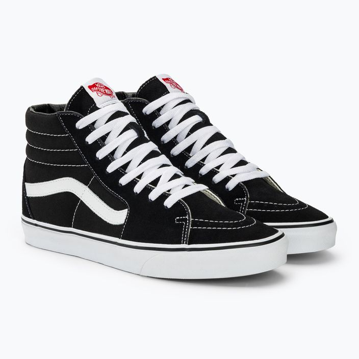 Vans UA SK8-Hi μαύρα/μαύρα/λευκά παπούτσια 5