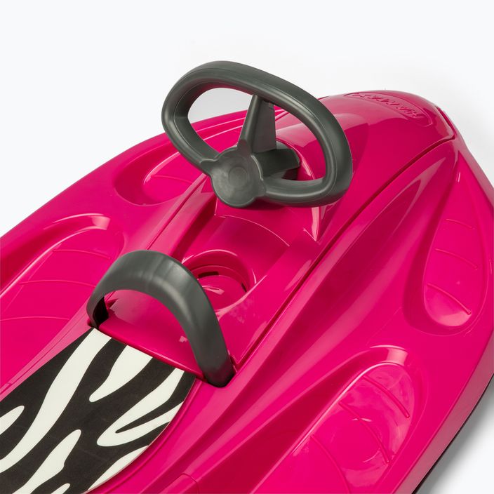 Hamax Sno Zebra ροζ παιδικό έλκηθρο με τιμόνι 503515 5