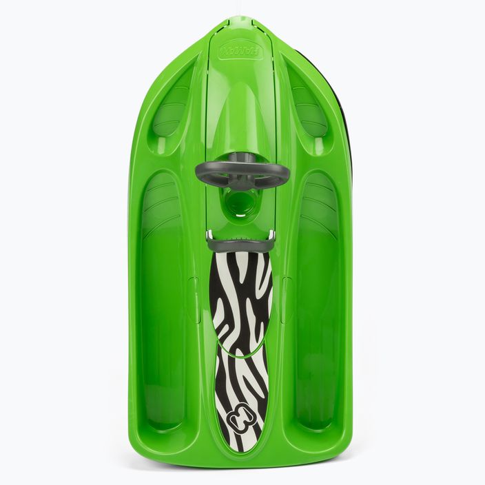 Hamax Sno Zebra πράσινο παιδικό έλκηθρο με τιμόνι 503516 3