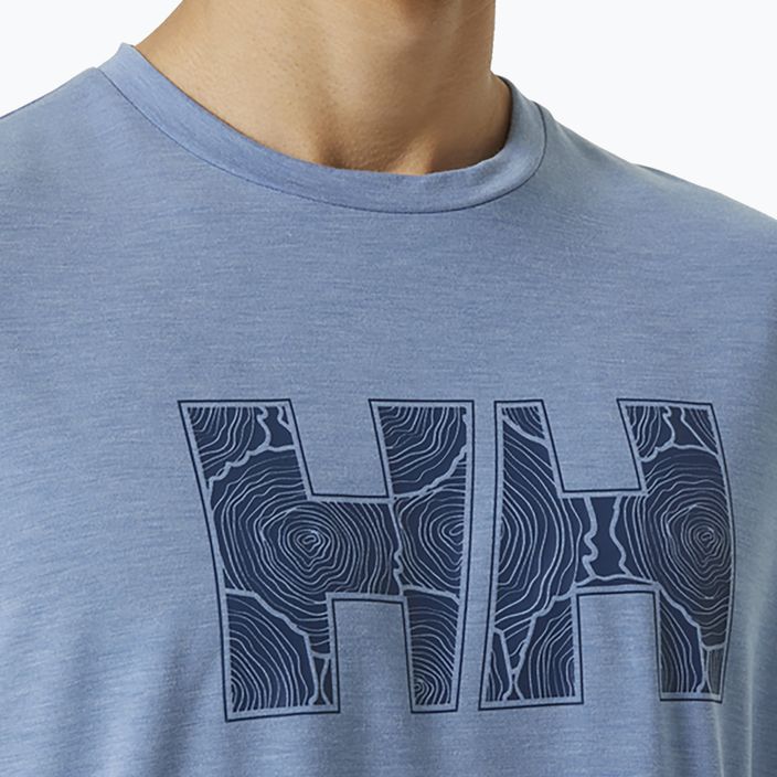 Helly Hansen Skog Recycled Graphic ανδρικό πουκάμισο trekking μπλε 63082_636 3