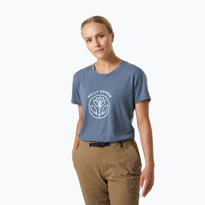 Γυναικείο t-shirt για trekking Helly Hansen Skog Recycled Graphic μπλε 63083_585