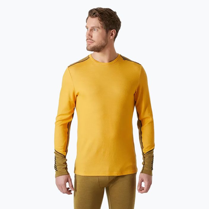 Ανδρικό θερμοδραστικό μακρυμάνικο Helly Hansen Lifa Merino Midweight Crew golden glow