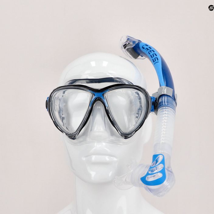 Σετ κατάδυσης Cressi Big Eyes Evolution + μάσκα Alpha Ultra Dry + αναπνευστήρας μπλε DS337020 3