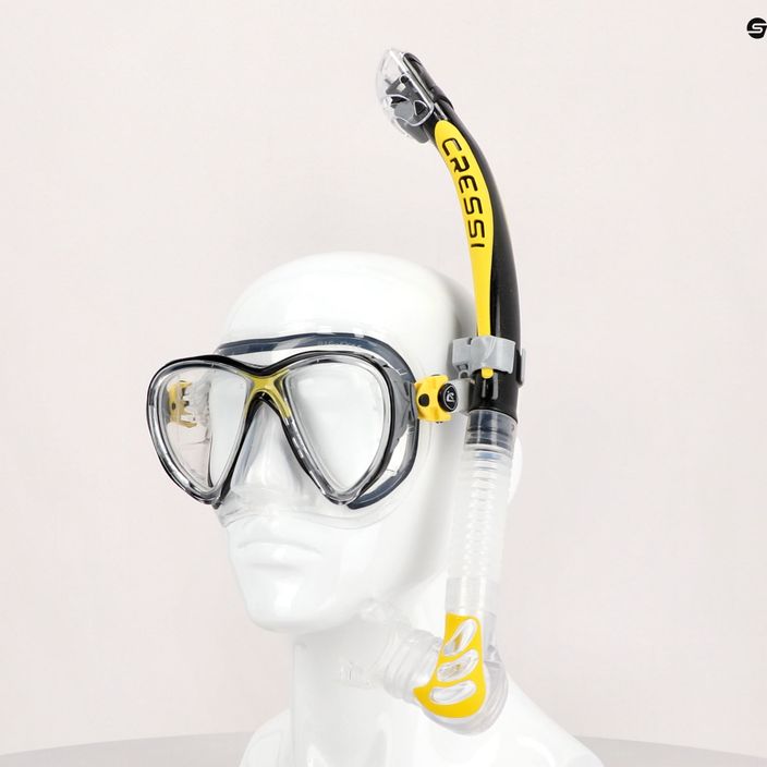 Σετ κατάδυσης Cressi Big Eyes Evolution + μάσκα Alpha Ultra Dry + αναπνευστήρας κίτρινο DS337010 6