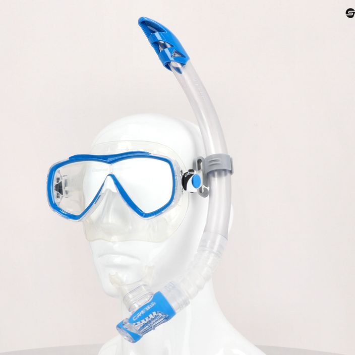 Cressi σετ κατάδυσης με αναπνευστήρα μάσκα Estrella + αναπνευστήρας Gamma μπλε DM340020 5