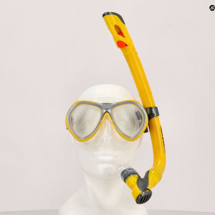 AQUA-SPEED παιδικό καταδυτικό σετ Aura + μάσκα Evo + αναπνευστήρας κίτρινο 605 8