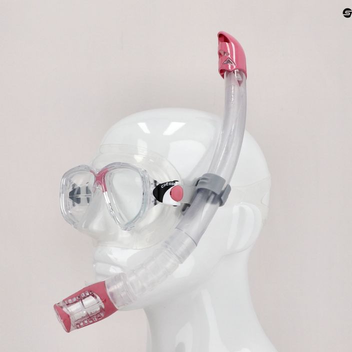Cressi Marea + Gamma σετ κατάδυσης μάσκα + αναπνευστήρας ροζ και διάφανο DM1000054 6