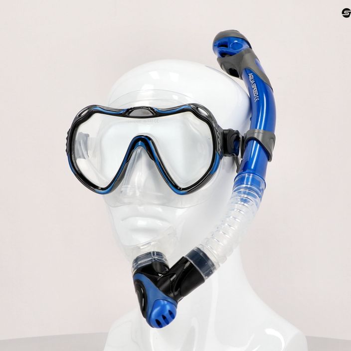AQUA-SPEED Java + Elba μάσκα + αναπνευστήρας σετ κατάδυσης μπλε 614 7