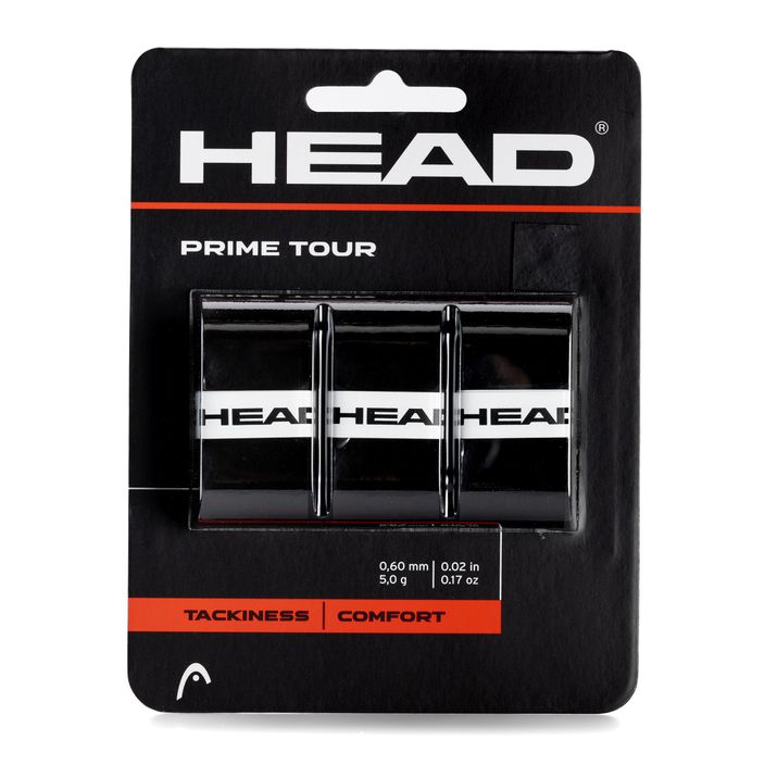 HEAD Prime Tour περιτύλιγμα ρακέτας τένις 3 τεμάχια μαύρο 285621 2