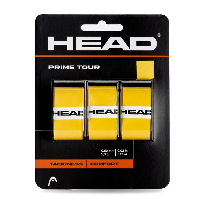 HEAD Prime Tour περιτύλιγμα ρακέτας τένις 3 τμχ κίτρινο 285621 2