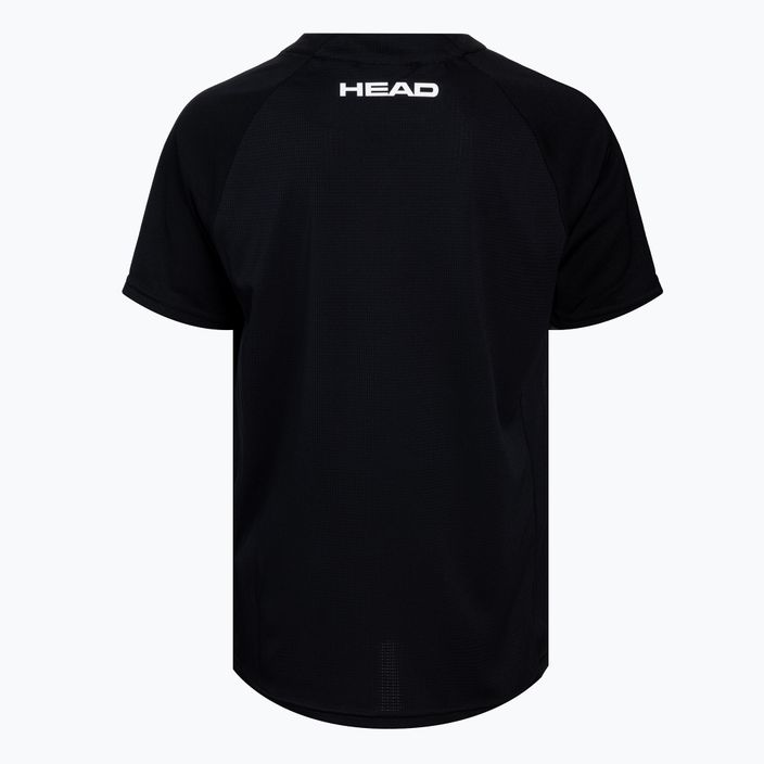 HEAD Topspin παιδικό μπλουζάκι τένις μαύρο και πορτοκαλί 816062 2