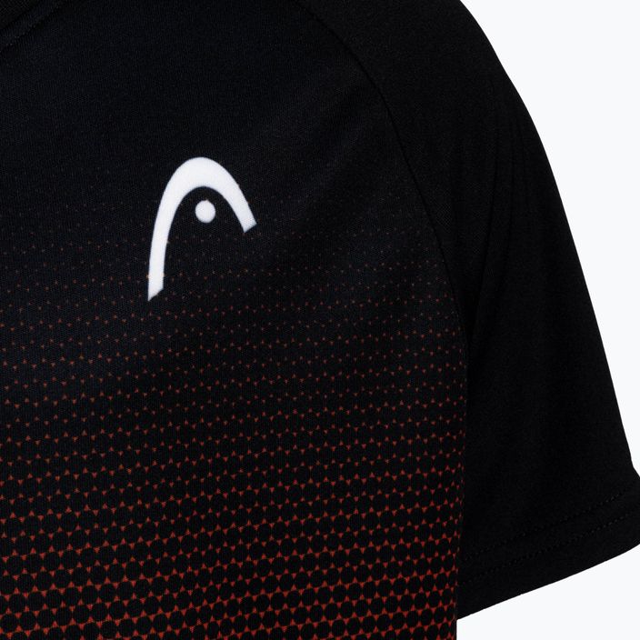 HEAD Topspin παιδικό μπλουζάκι τένις μαύρο και πορτοκαλί 816062 3