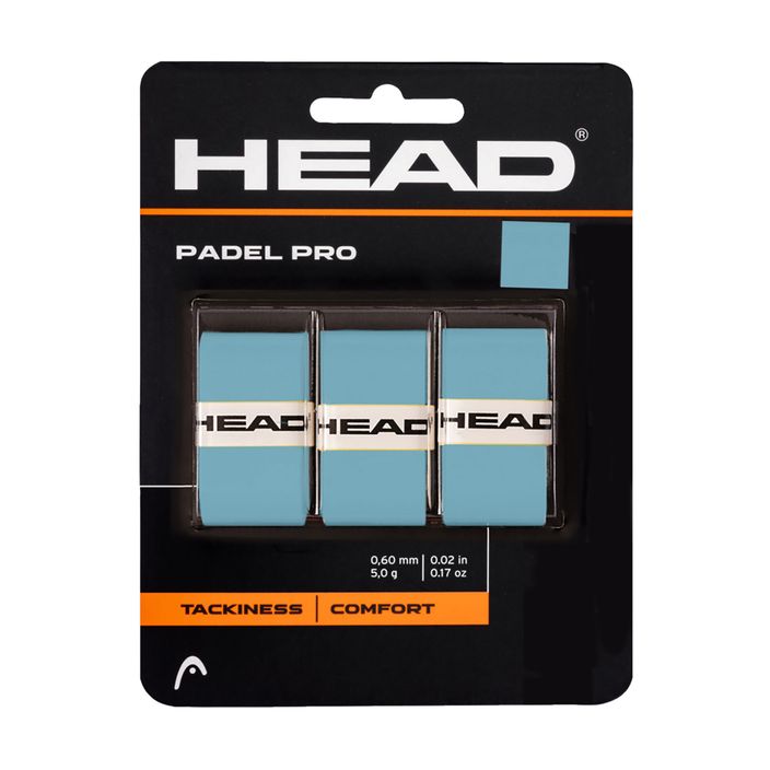 HEAD Padel Pro περιτύλιγμα ρακέτας 3 τεμάχια μπλε. 2