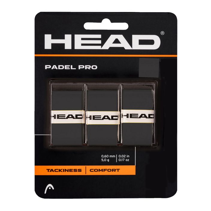 HEAD Padel Pro περιτύλιγμα ρακέτας 3 τεμ. γκρι 2