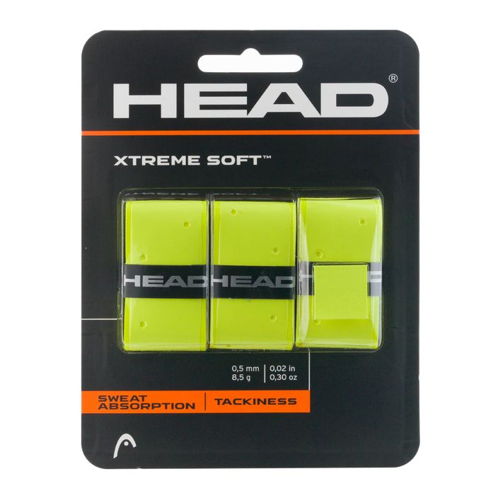 HEAD Xtremesoft Grip ρακέτα τένις Overwrap 3 τεμάχια κίτρινο 285104 2