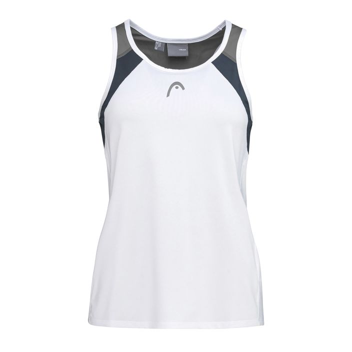 Παιδικό πουκάμισο τένις HEAD Club 22 Tank Top λευκό/μαύρο 2
