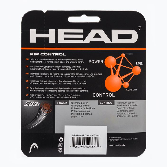 HEAD Rip Control χορδή τένις 12 m μαύρη 281099 2