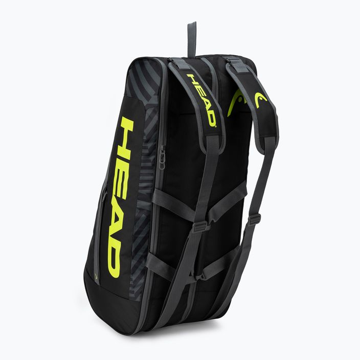 HEAD Base M τσάντα τένις μαύρη/κίτρινη 261413 4