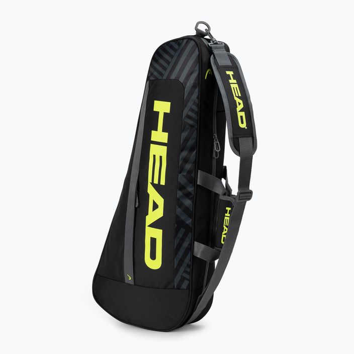 HEAD Base S τσάντα τένις μαύρη/κίτρινη 261423 4