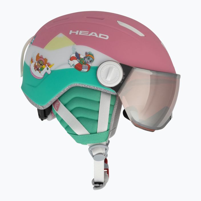 Παιδικό κράνος σκι HEAD Maja Visor Paw ροζ 4