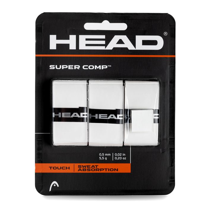 HEAD Super Comp περιτύλιγμα ρακέτας τένις 3 τμχ λευκό 285088 2