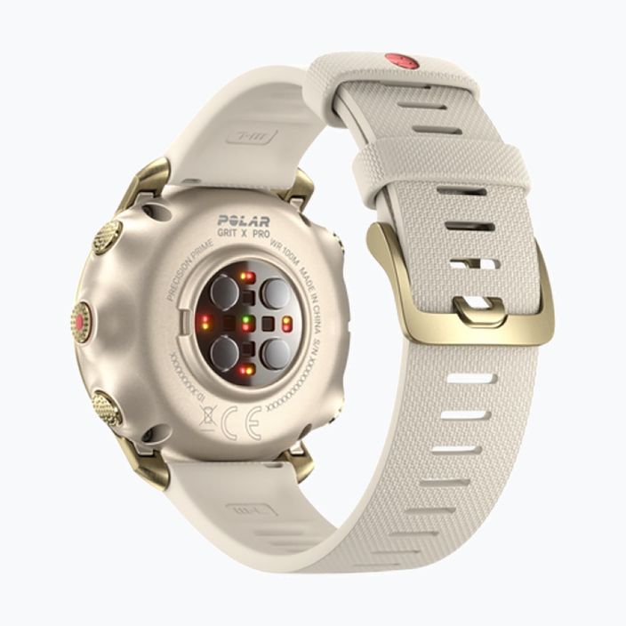 Ρολόι Polar λευκό και χρυσό Grit X Pro 4