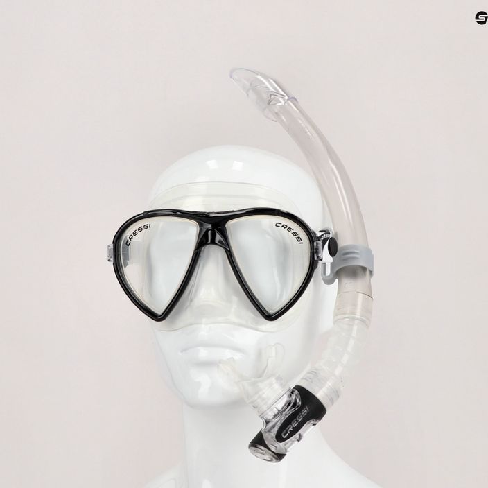 Cressi σετ κατάδυσης με αναπνευστήρα μάσκα Ocean + αναπνευστήρας Gamma διαφανές/μαύρο DM1000115 7