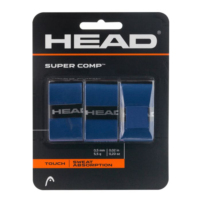 HEAD Super Comp περιτύλιγμα ρακέτας τένις 3 τμχ μπλε 285088 2